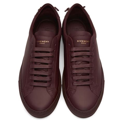 givenchy urban knots leather sneakers burgundy